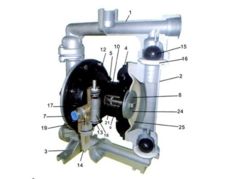 隔膜泵拆解圖