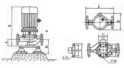 立式管道離心泵的安裝圖片