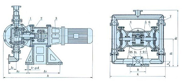 電動隔膜泵的工作原理圖片